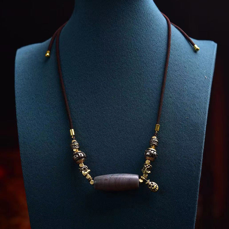 Natural Agate "Sky Eye" Bead Protection Necklace