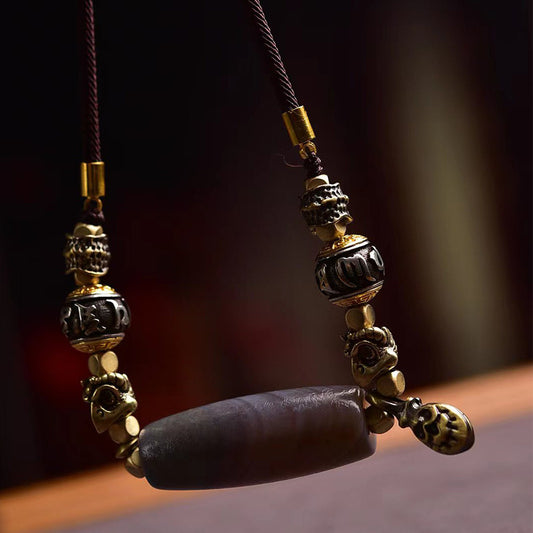 Natural Agate "Sky Eye" Bead Protection Necklace