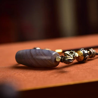 Natural Agate "Sky Eye" Bead Protection Necklace